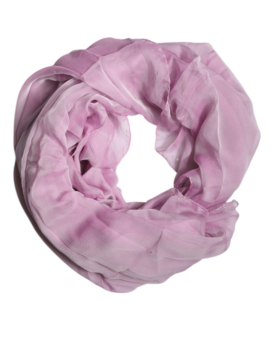 Dolce & Gabbana Pink Silk Rectangle Women's Wrap Scarf Shawl