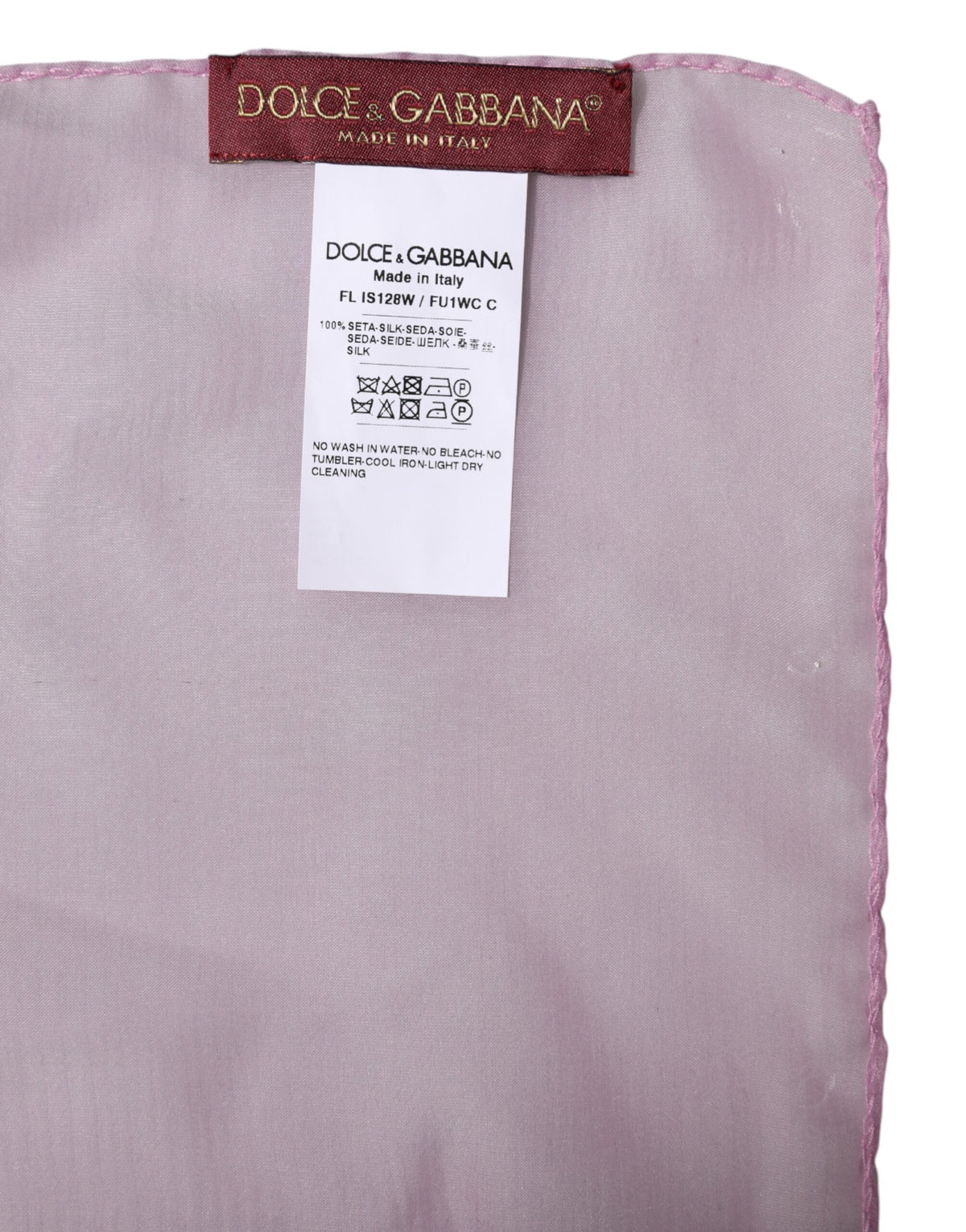 Dolce & Gabbana Pink Silk Rectangle Women's Wrap Scarf Shawl
