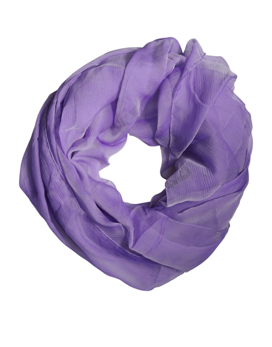 Dolce & Gabbana Purple Silk Scarf Rectangle Wrap Scarf