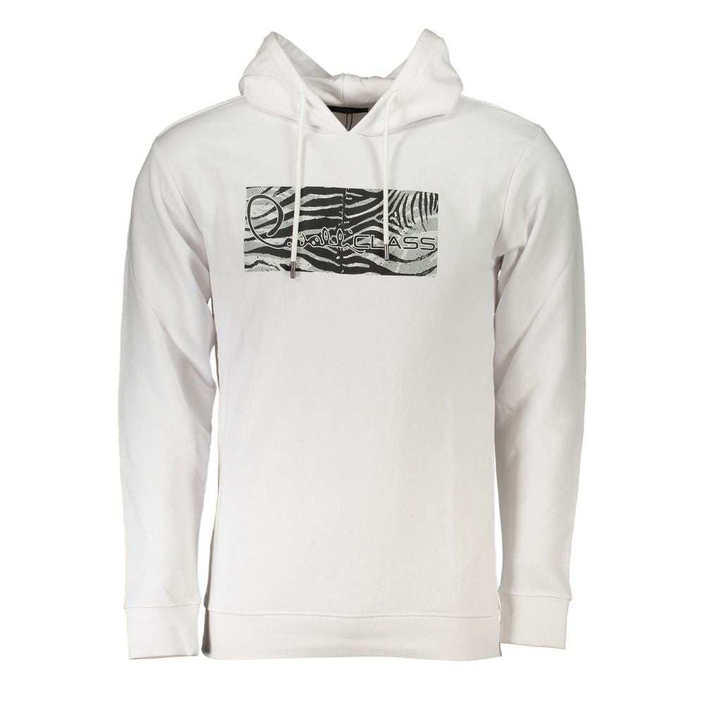 Cavalli Class Cotton Sweater in White