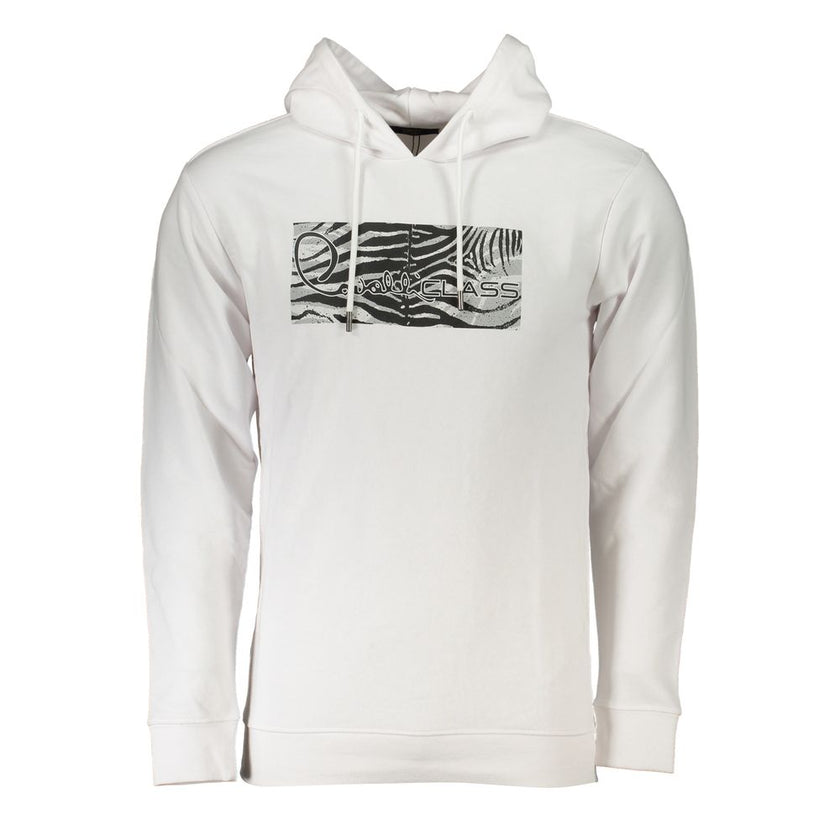 Cavalli Class Baumwoll-Pullover in Weiß