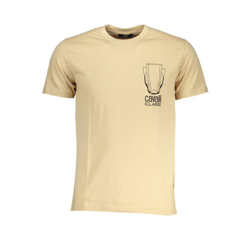 Cavalli Class Beige Baumwoll-T-Shirt für Herren