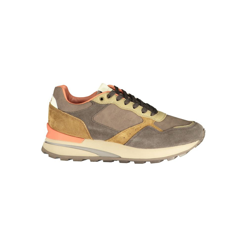 Blauer Marrone Polyurethan-Sneaker für Herren