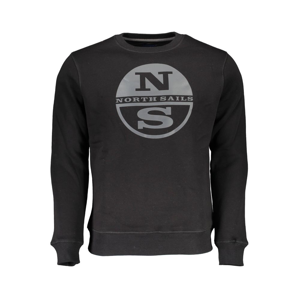 North Sails Schwarzer Baumwoll-Herren-Sweatshirt