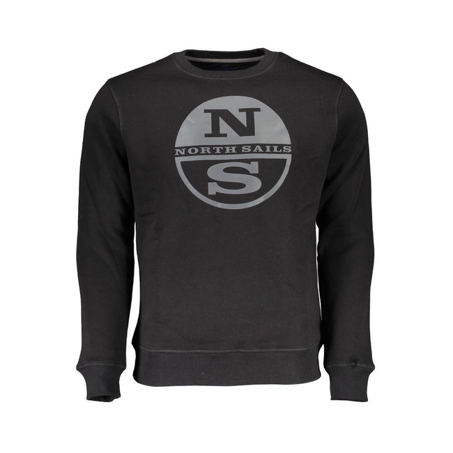 North Sails Schwarzer Baumwoll-Herren-Sweatshirt