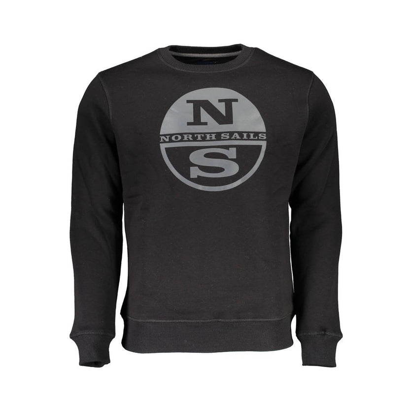North Sails Schwarzer Baumwoll-Herren-Sweatshirt