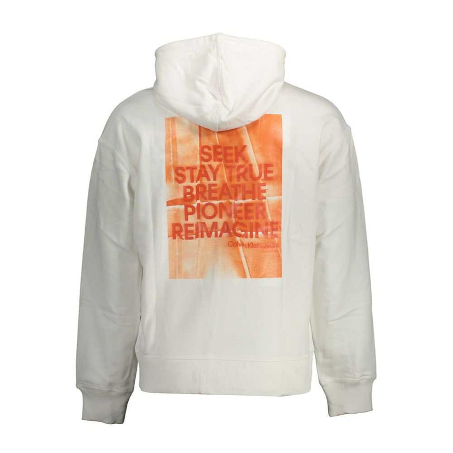 Calvin Klein Weißer Baumwollpullover für Männer