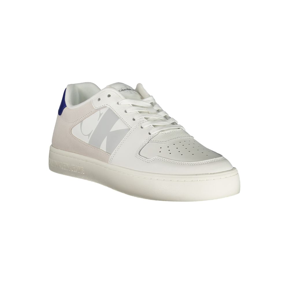 Calvin Klein Men's White Polyurethane Sneakers