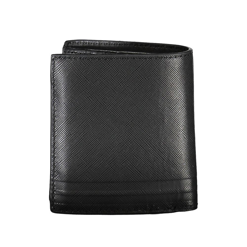 Tommy Hilfiger Schwarzes Leder Portemonnaie für Herren