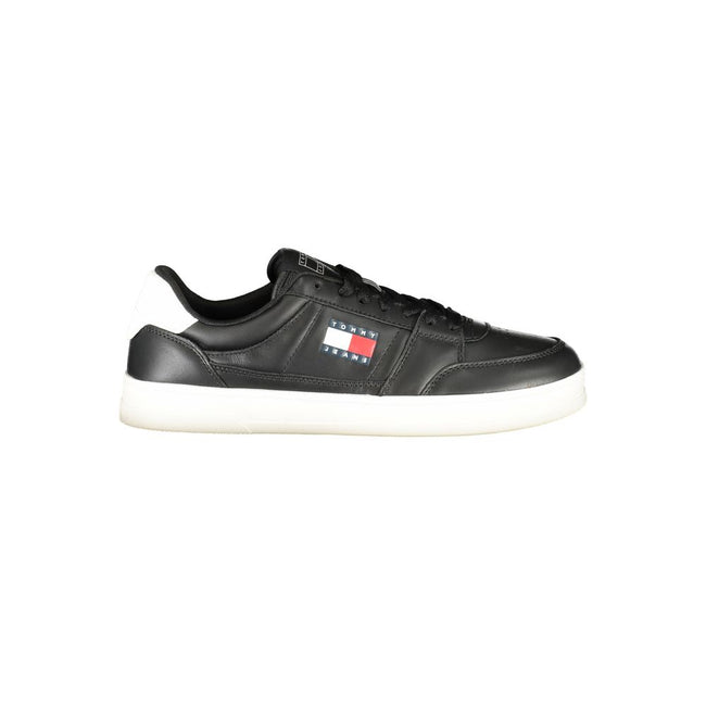 Tommy Hilfiger Schwarzer Leder Herren Sneaker
