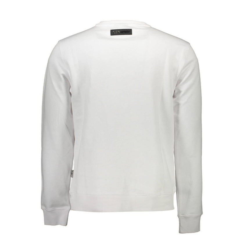 Plein Sport Bianco Baumwoll-Sweatshirt für Herren