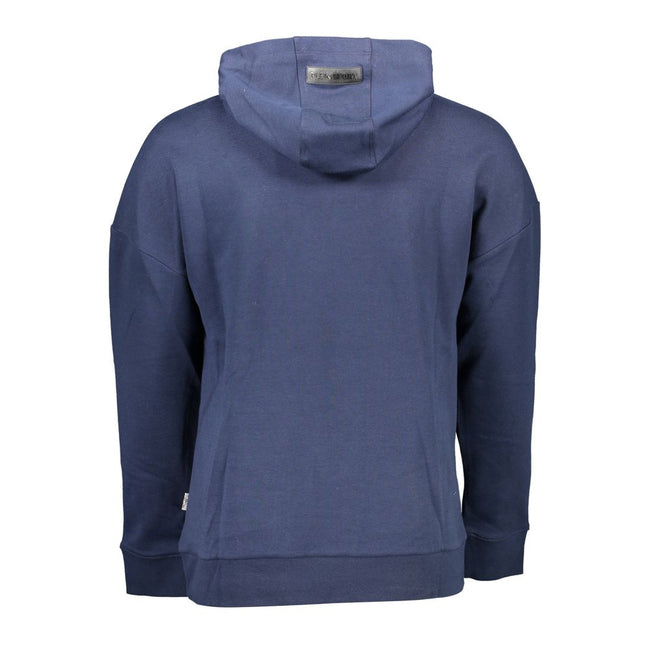 Plein Sport Blauer Baumwoll-Kapuzenpullover für Herren