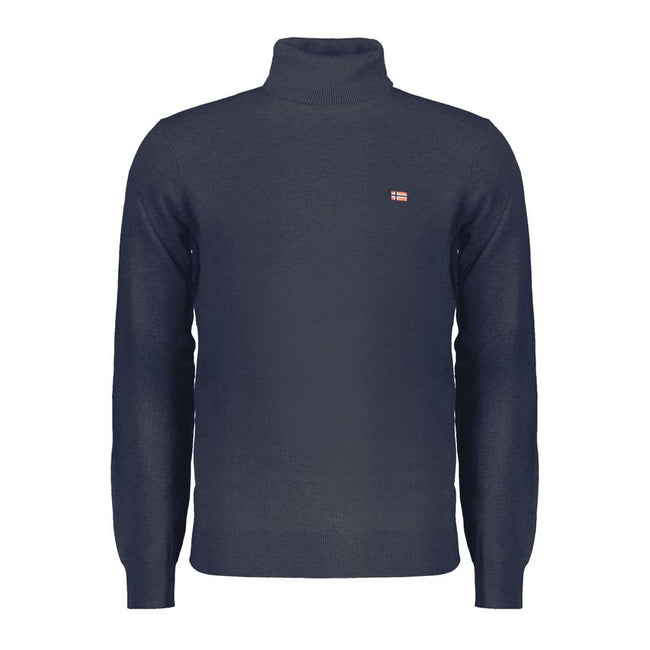 Norway 1963 Blauer Herrenpullover aus Wolle