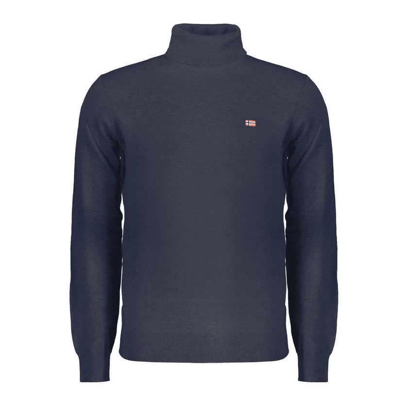 Norway 1963 Blauer Herrenpullover aus Wolle