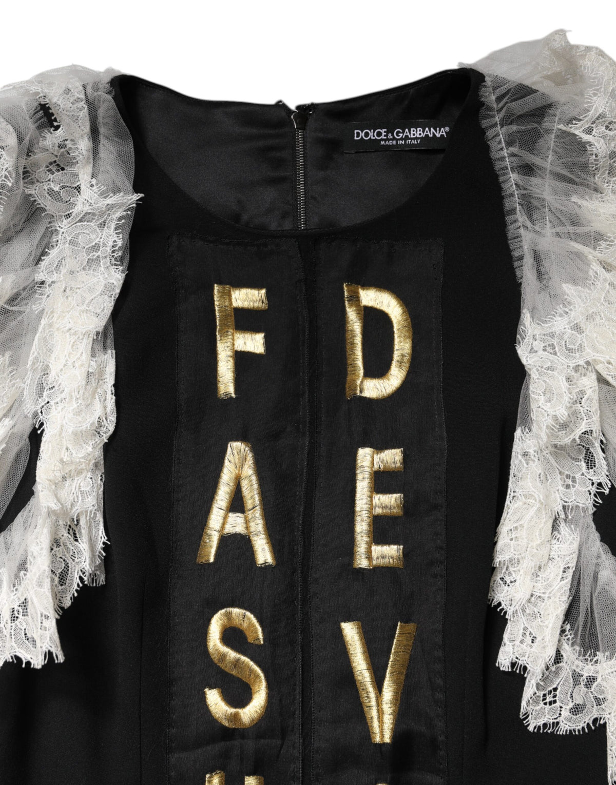 Dolce & Gabbana Black Fashion Devotion Embellished Mini Dress