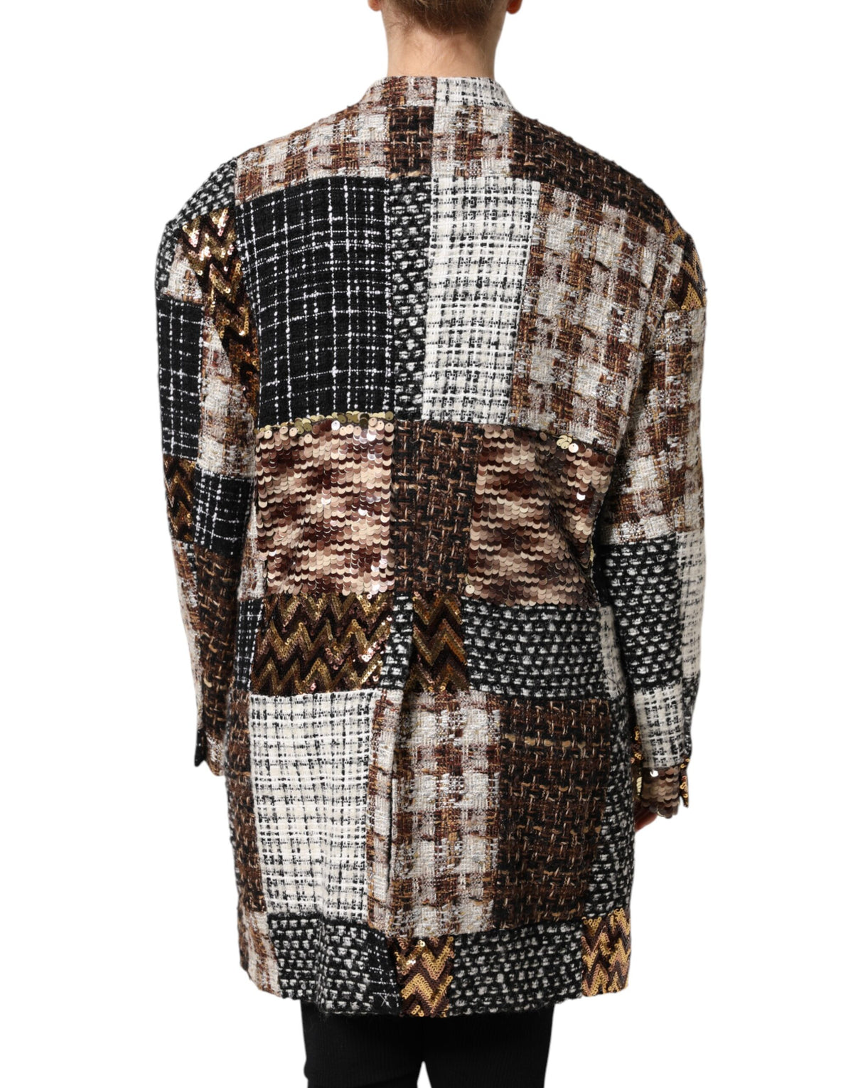 Dolce & Gabbana Multicolor Patchwork Button-Up Jacket