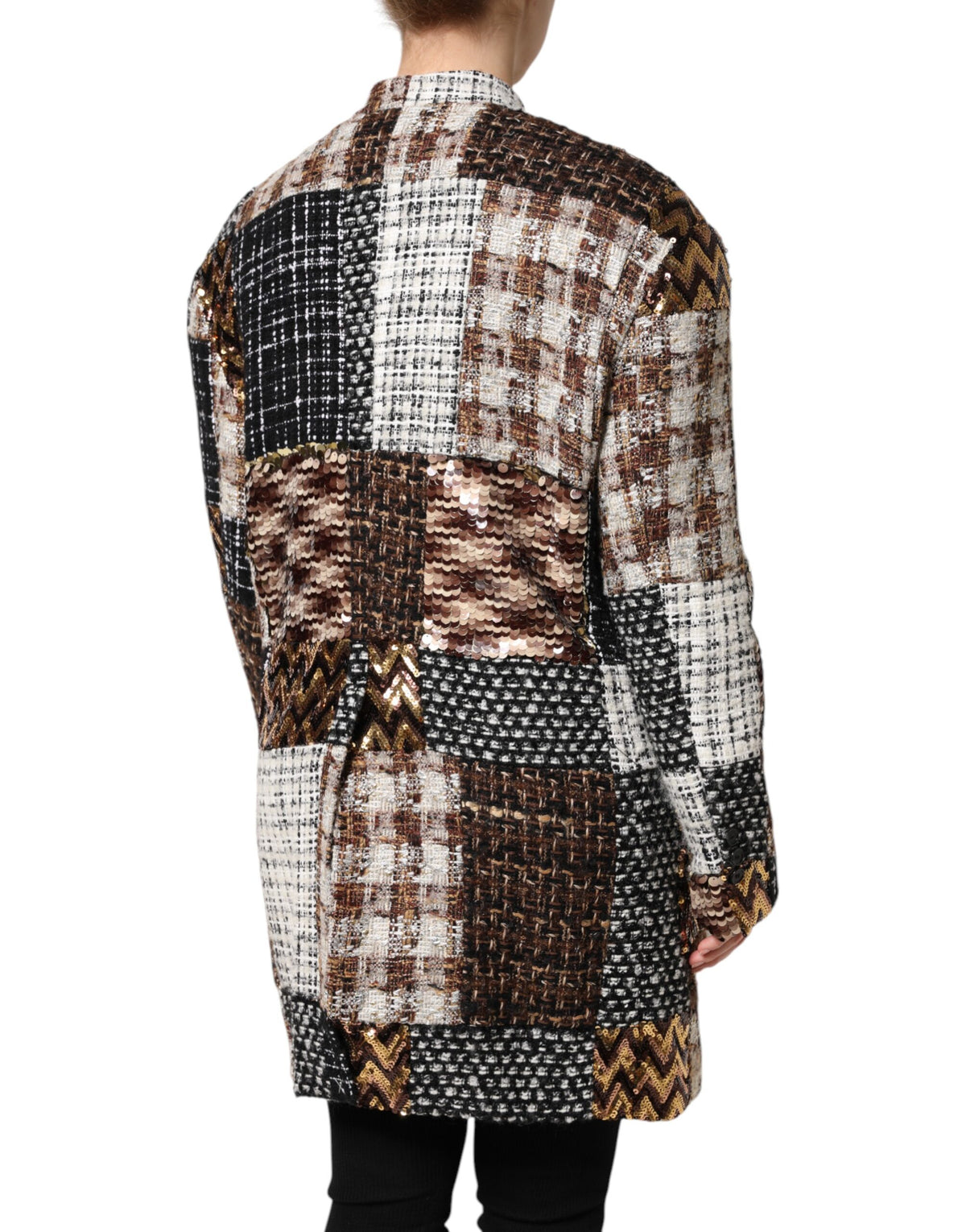 Dolce & Gabbana Multicolor Patchwork Button-Up Jacket