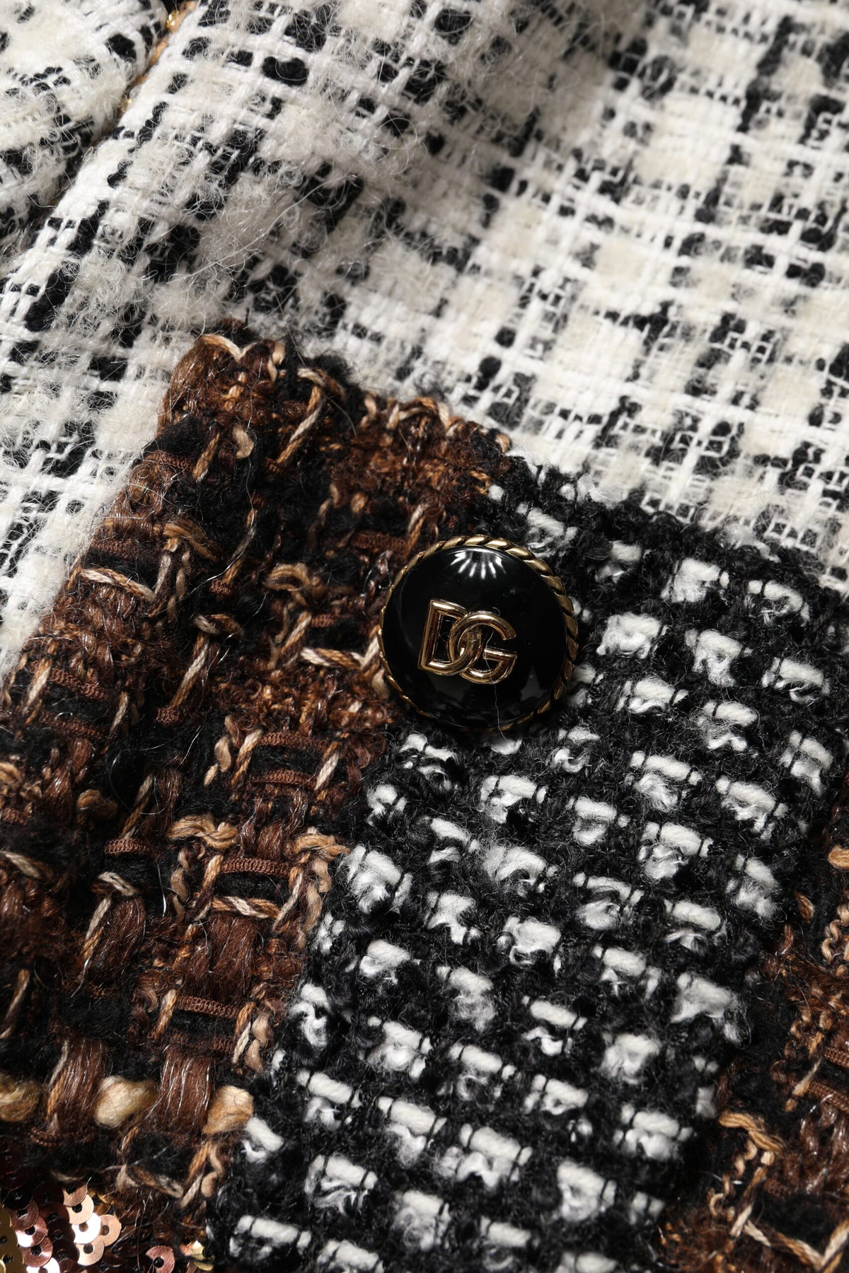 Dolce & Gabbana Multicolor Patchwork Button-Up Jacket