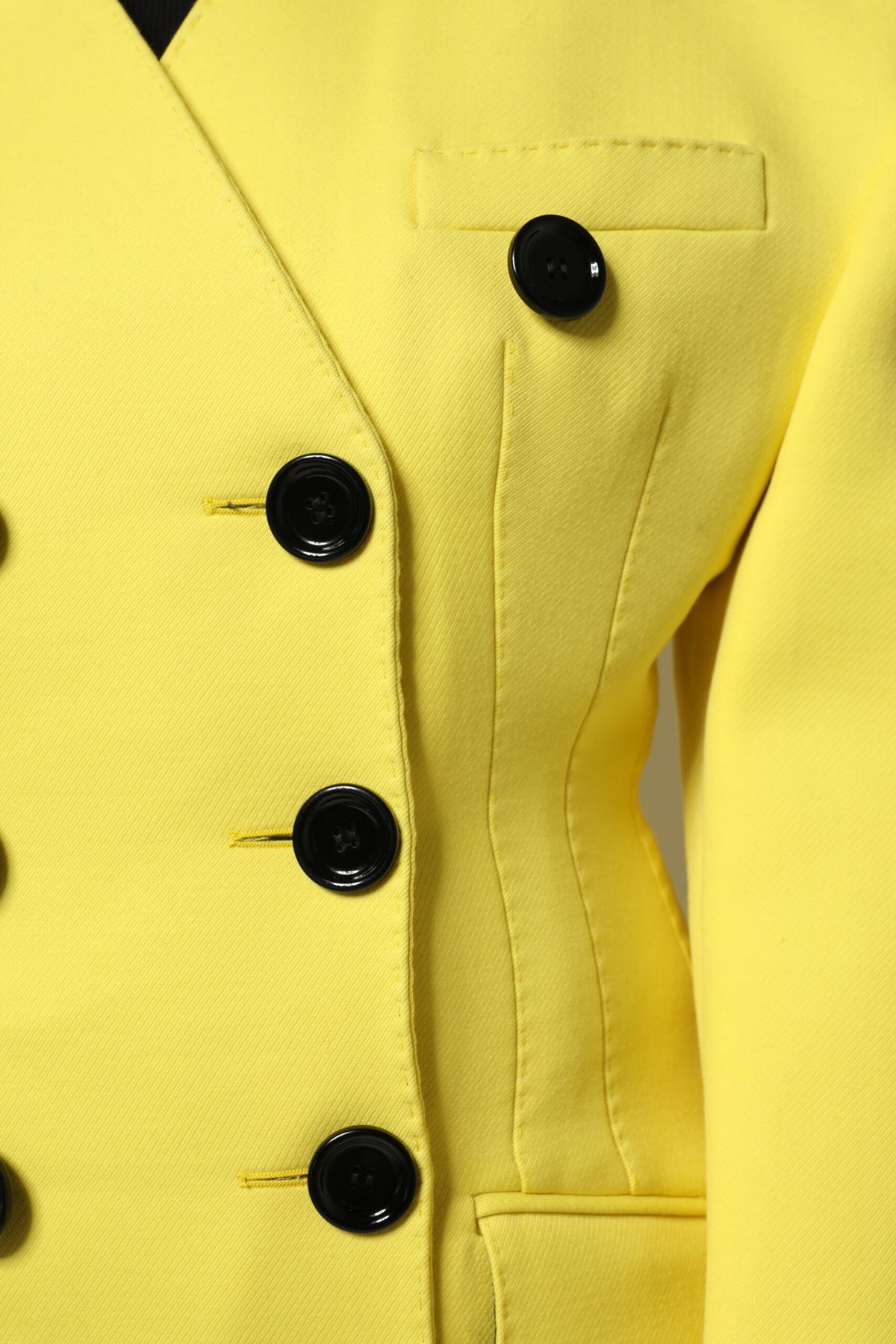 Dolce & Gabbana Yellow Double-Breasted Trench Coat Jacket
