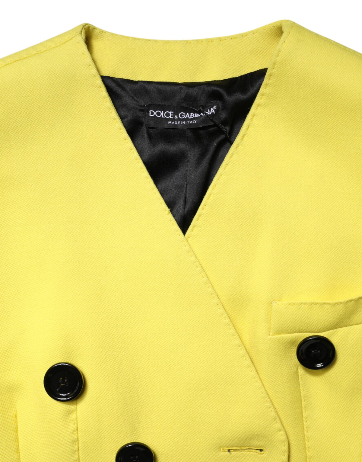Dolce & Gabbana Yellow Double-Breasted Trench Coat Jacket