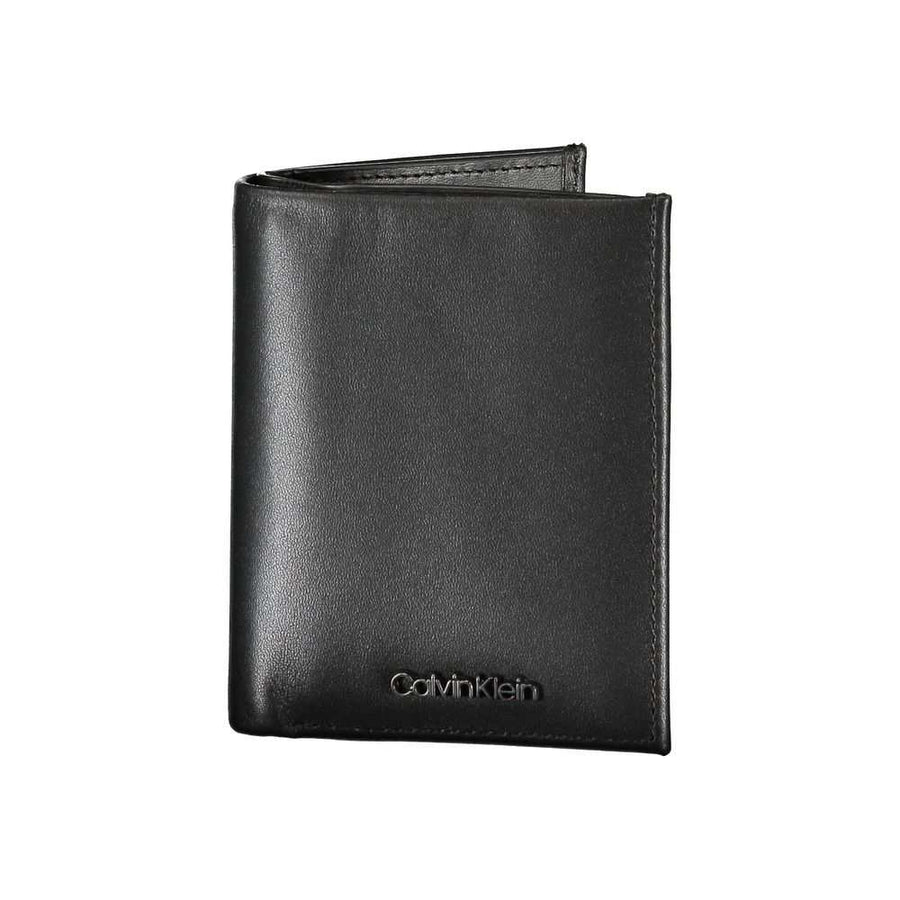 Calvin Klein Schwarzes Leder Portemonnaie