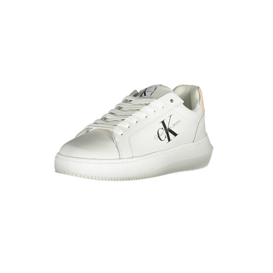 Calvin Klein Women's White Leather Trainers