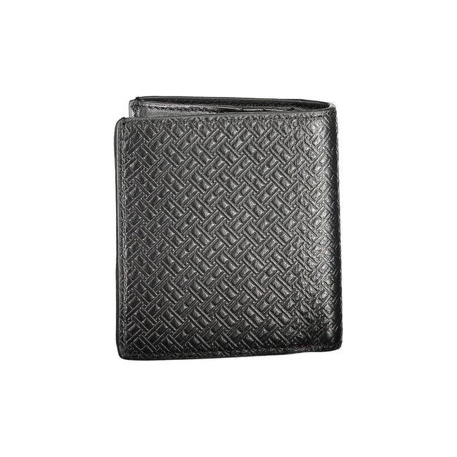 Tommy Hilfiger Schwarzes Leder Portemonnaie