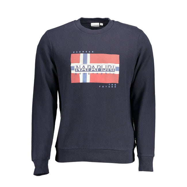 Napapijri Blaues Baumwoll-Sweatshirt für Herren