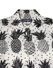 Dolce & Gabbana White Long Sleeved GOLD Shirt with Pineapple Print
