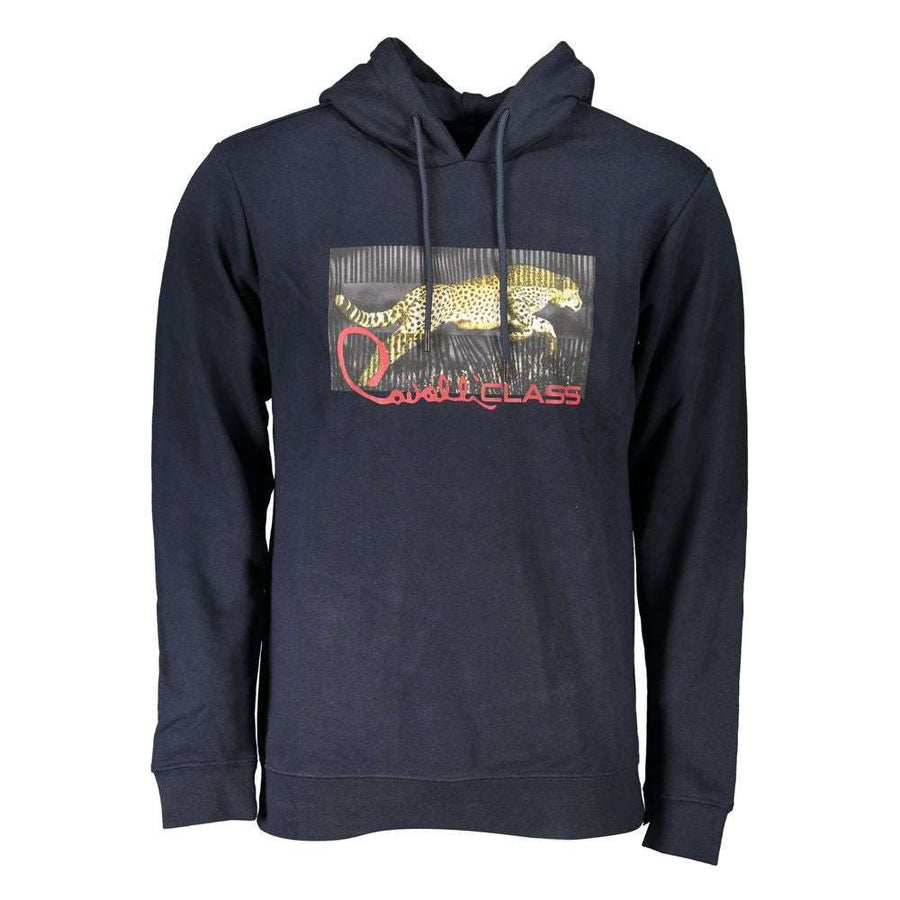 Cavalli Class Blauer Baumwoll-Sweatshirt für Herren
