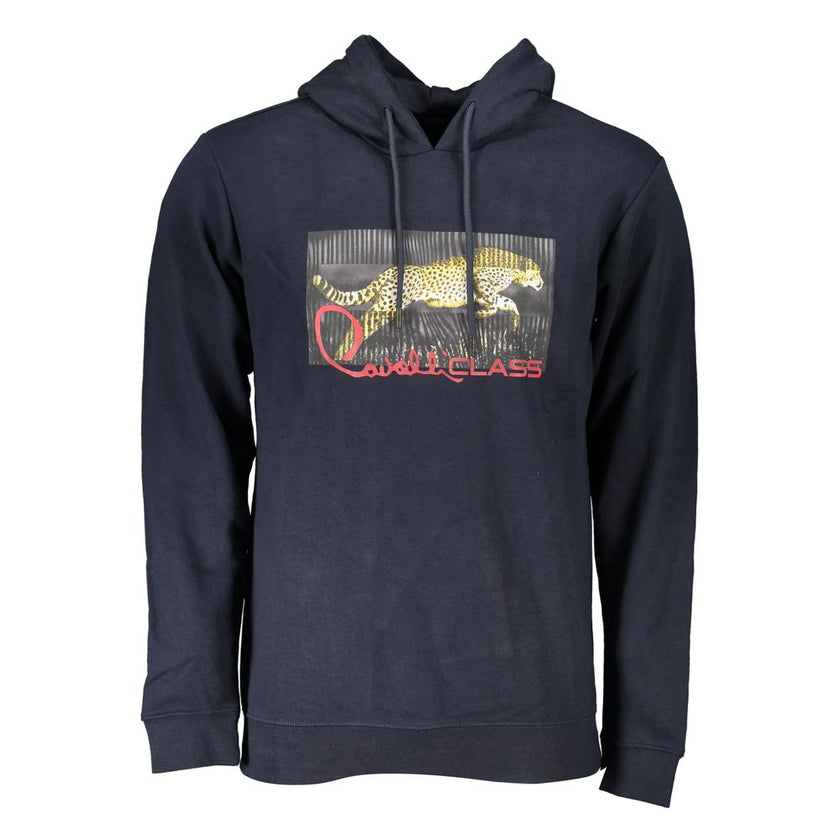 Cavalli Class Blauer Baumwoll-Sweatshirt für Herren