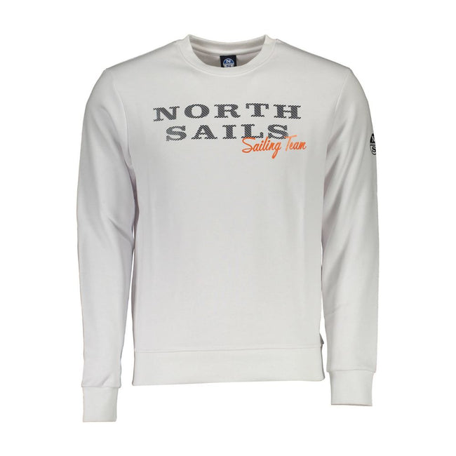 North Sails Weißes Baumwoll-Sweatshirt für Herren