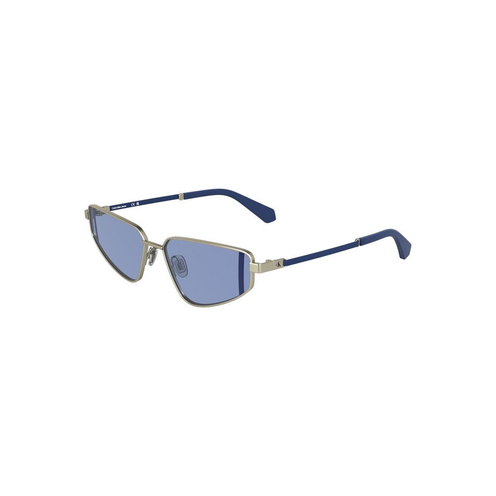 Calvin Klein Grau-Metall Sonnenbrille