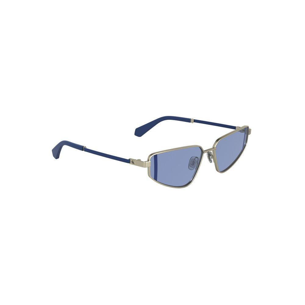 Calvin Klein Grau-Metall Sonnenbrille