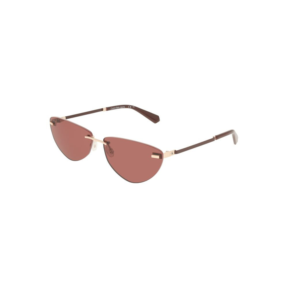 Calvin Klein Pink Sunglasses with Metal Frame