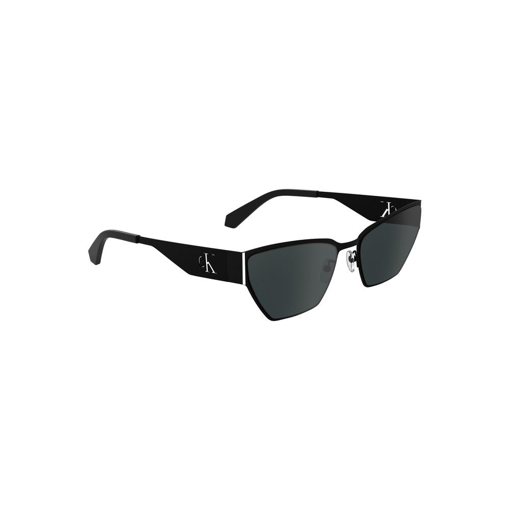 Calvin Klein Schwarze Metall-Sonnenbrille