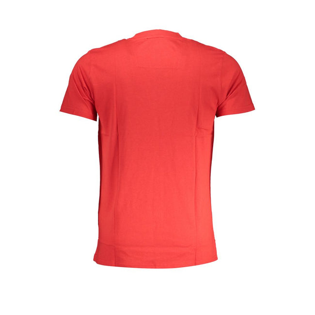 Cavalli Class Rotes Baumwoll-T-Shirt für Herren