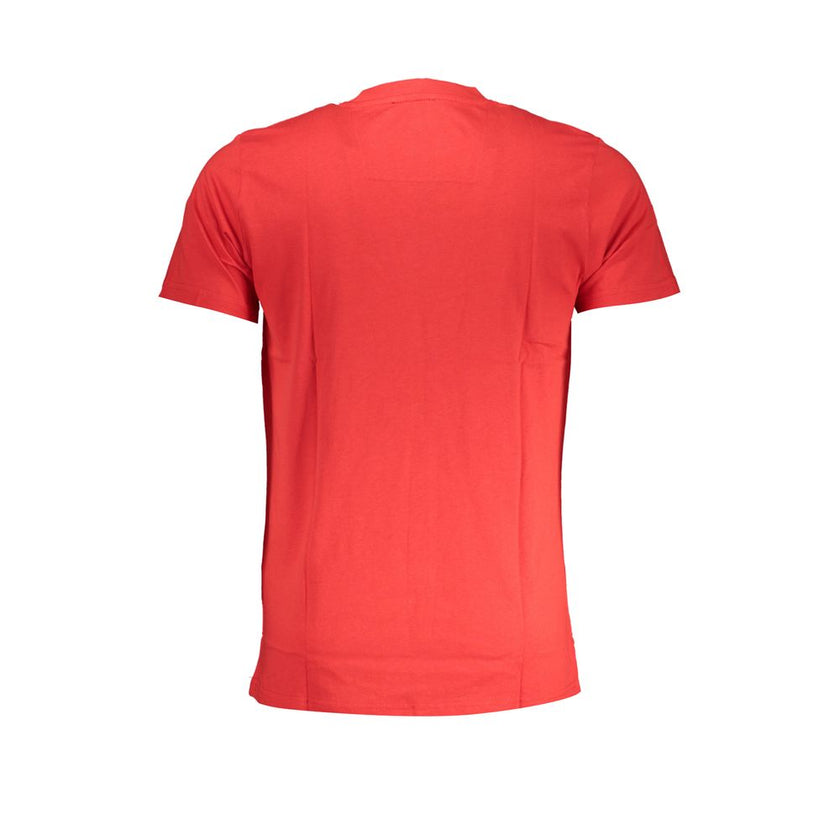Cavalli Class Rotes Baumwoll-T-Shirt für Herren