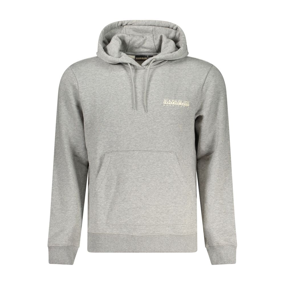 Napapijri Grigio Herren-Kapuzenpullover aus Baumwolle