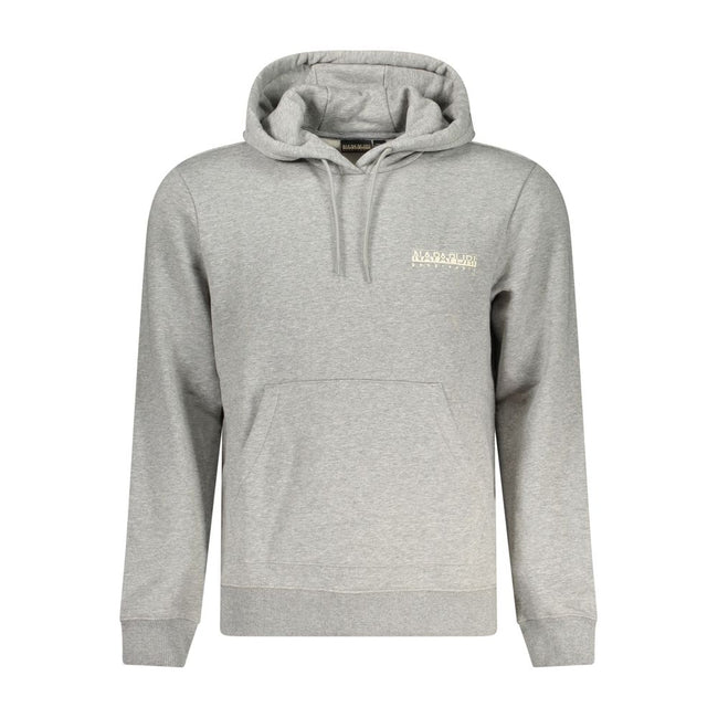 Napapijri Grigio Herren-Kapuzenpullover aus Baumwolle