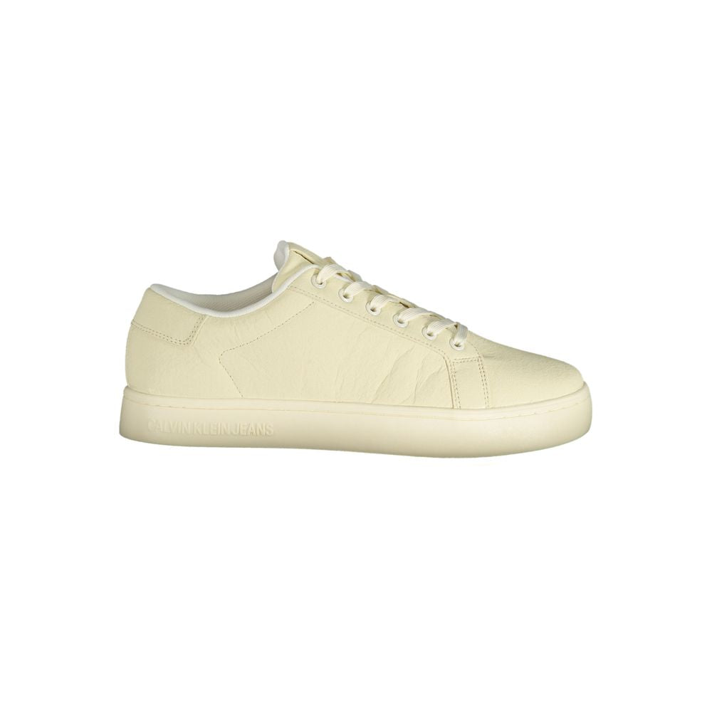 Calvin Klein Men's White Polyurethane Sneakers