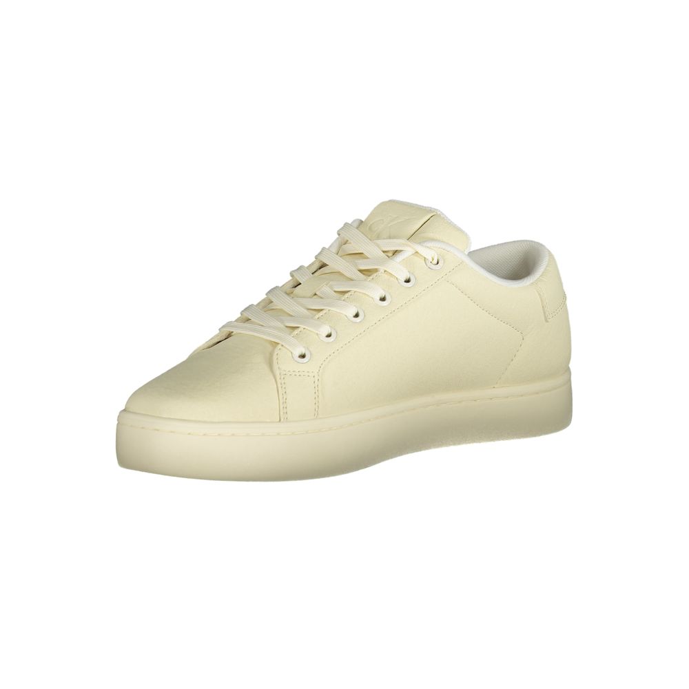 Calvin Klein Men's White Polyurethane Sneakers