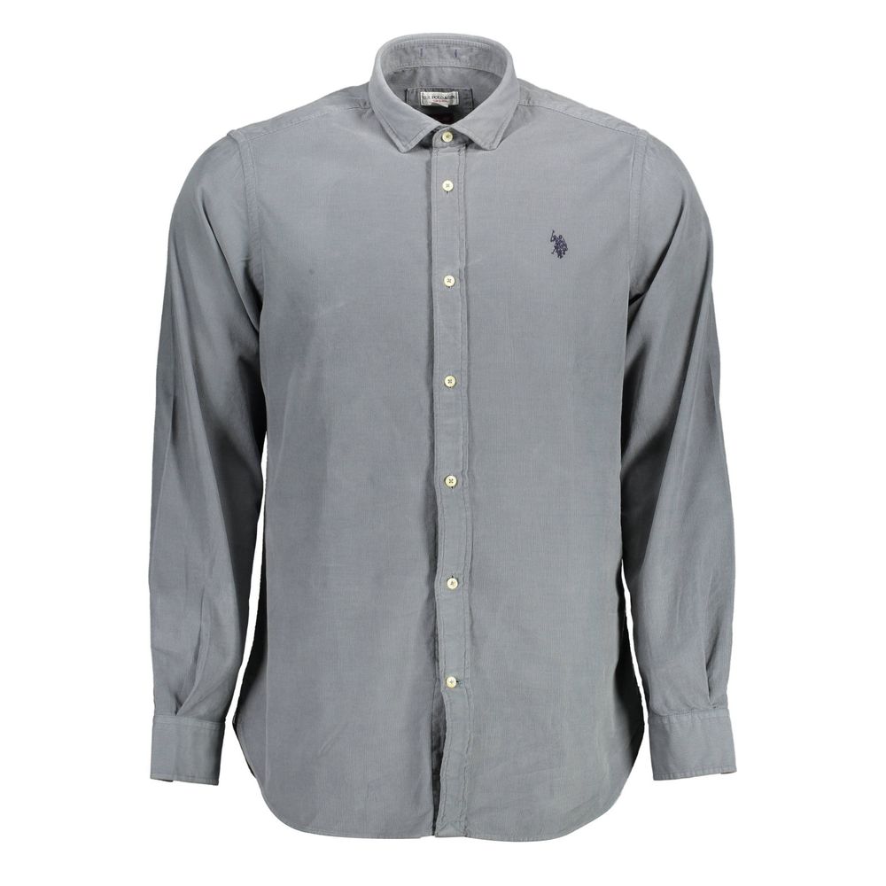 U.S. POLO ASSN. Herrenhemd aus blauer Baumwolle