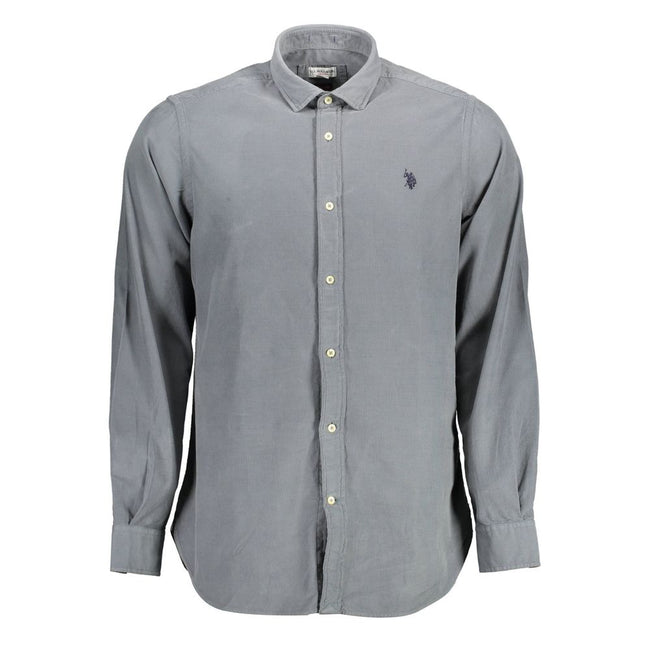 U.S. POLO ASSN. Herrenhemd aus blauer Baumwolle