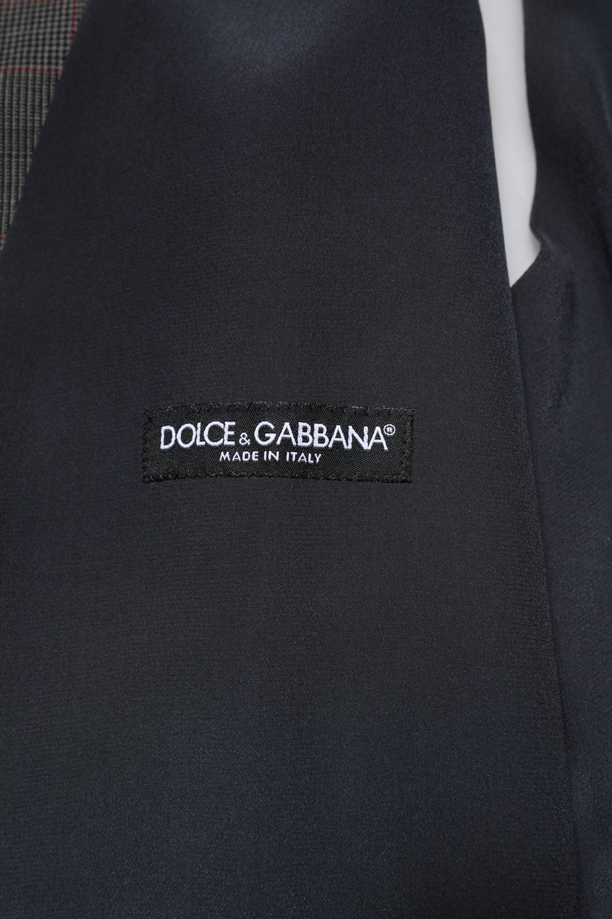 Dolce & Gabbana Grey Checked Wool Formal Waistcoat Vest