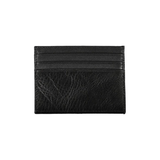 Tommy Hilfiger Schwarzes Leder Herren Portemonnaie