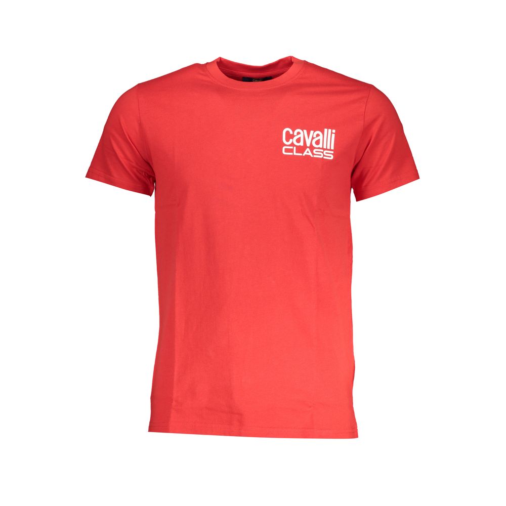 Cavalli Class Rosso Baumwoll-T-Shirt für Herren