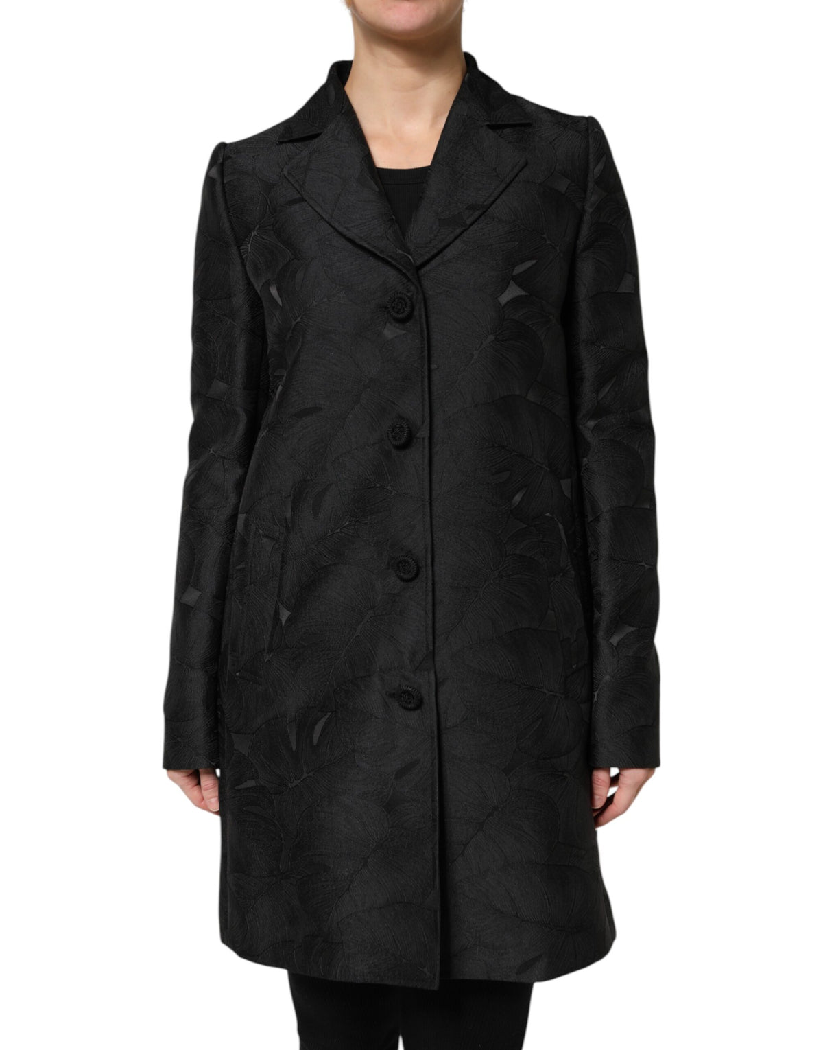 Dolce & Gabbana Black Single-Breasted Trench Coat
