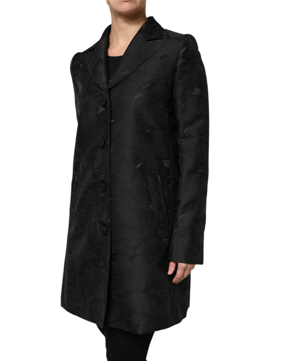 Dolce & Gabbana Black Single-Breasted Trench Coat