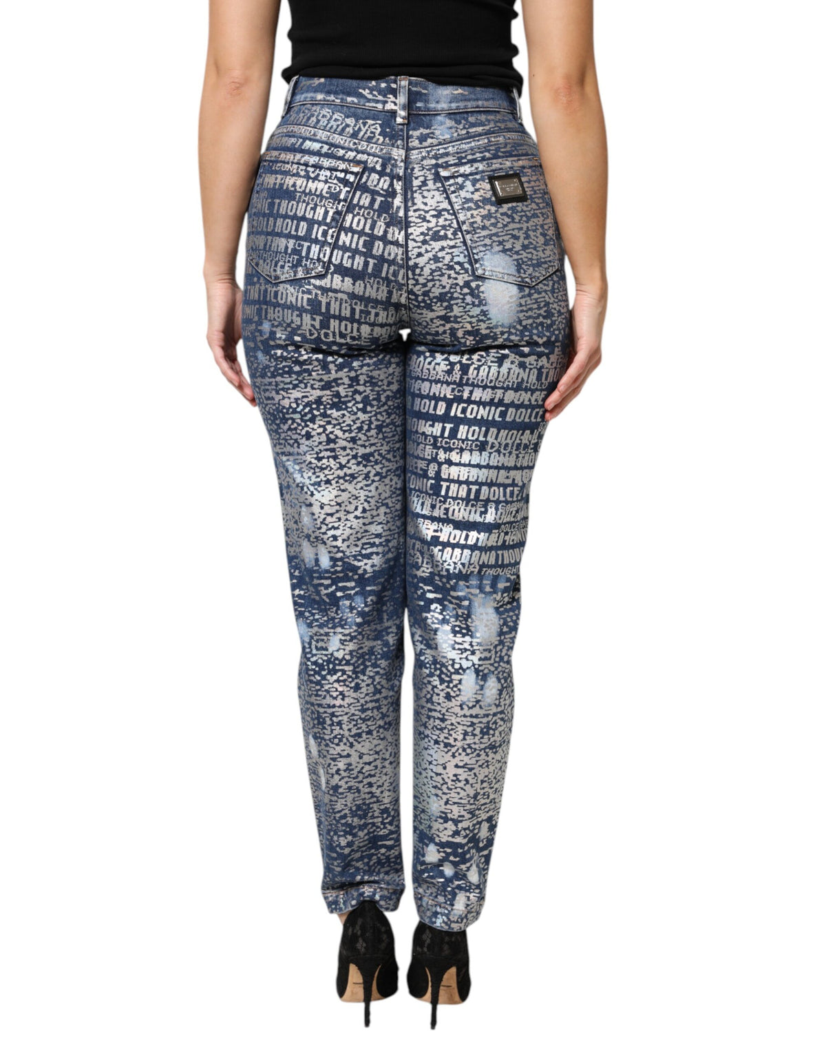 Dolce & Gabbana Blue Washed High-Waist Denim Jeans